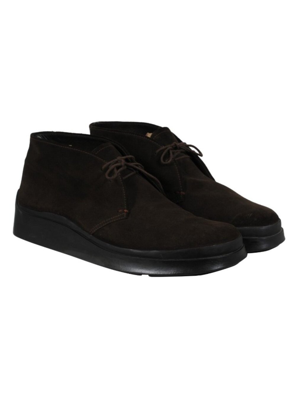 Prada Men Vintage 200s Chukka Boots Size US 13 UK 12 Brown Suede Desert Chunky